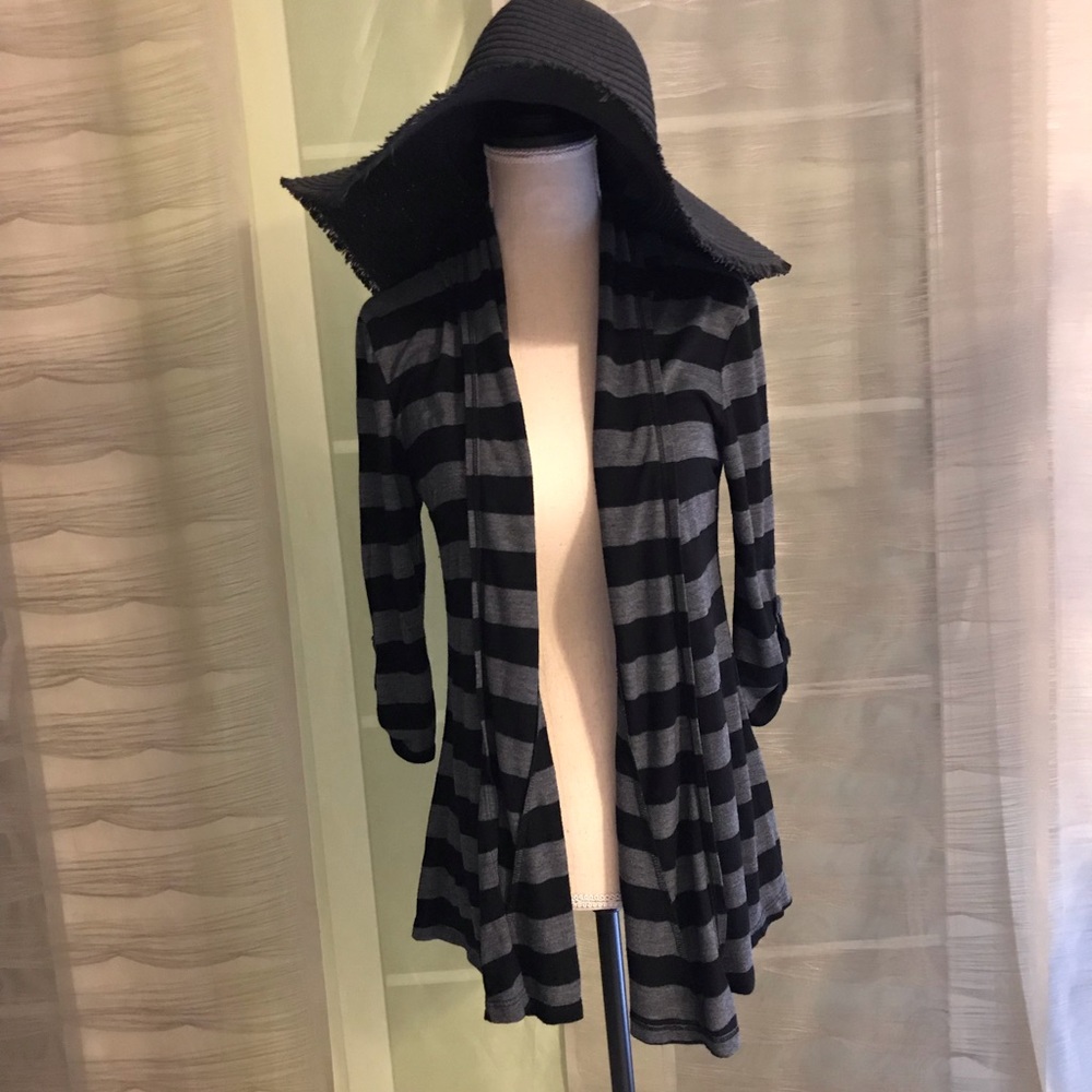 Black and grey cardigan